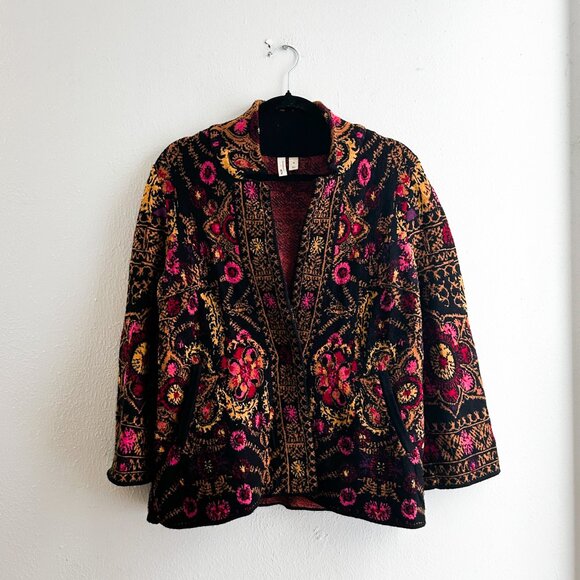 ANTHROPOLOGIE Moth Payton Floral Jacquard Cardigan - Picture 11 of 11